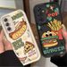 Soft Back Case for Samsung Galaxy A35 A55 A15 A25 A16 A06 A05 A05S A24 A13 A23 A12 A22 A32 A52 A71 A51 4G Funny Hamburger Cover_voghion.com
