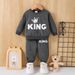 Kids Clothing Spring and Autumn New Two piece Set for Baby Boys with Letter Printing Simple Casual Style_voghion.com