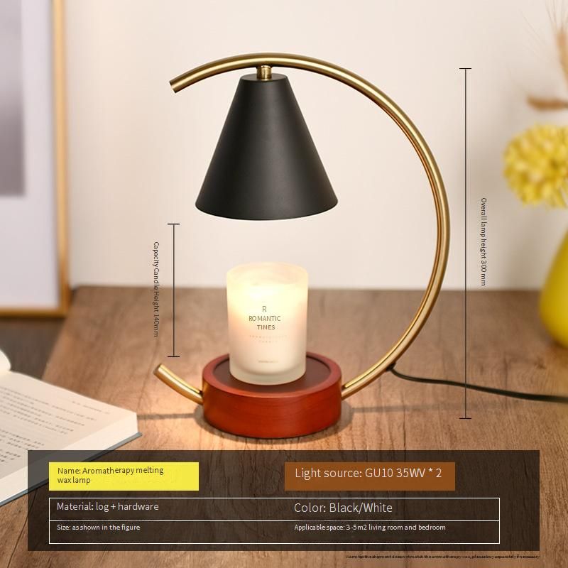 Home Furniture Simple Log Aromatherapy Wax Lamp Candle Lamp Bedroom Table Lamp Home Aromatherapy Fireless Adjustable Wax Lamp_voghion.com