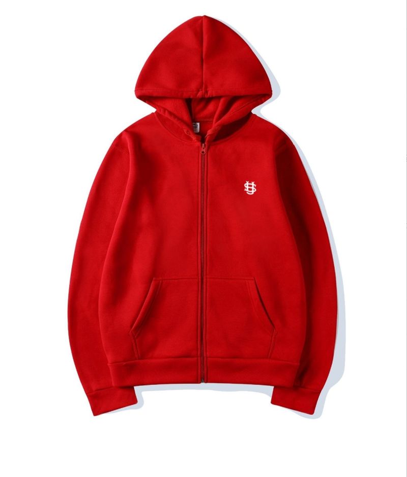 Unisex Zip Hoodie - Minimalist Logo Pullover | Oversized Casual Sweatshirt_voghion.com