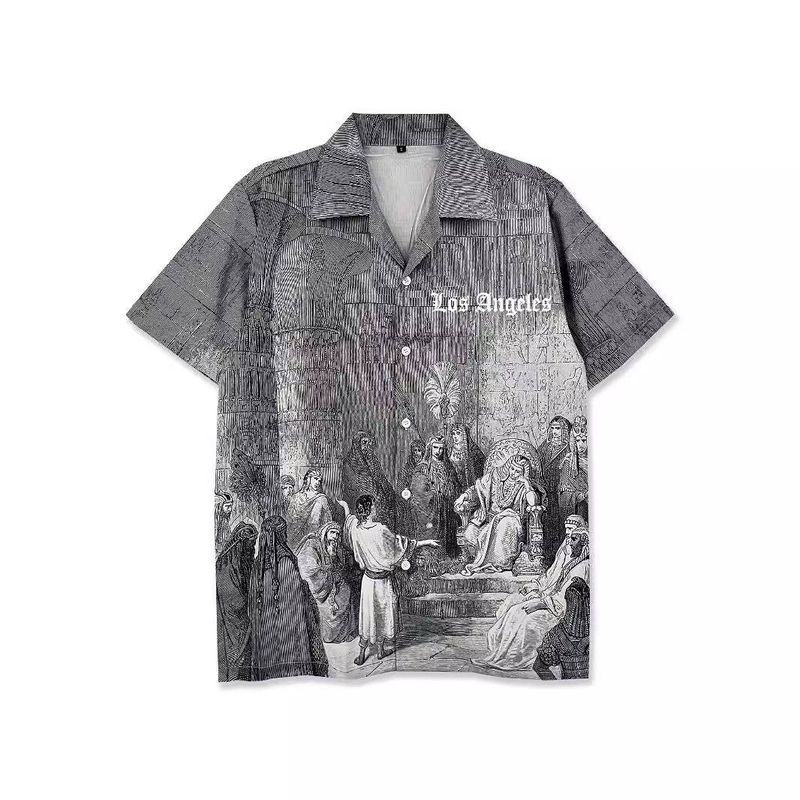 [UrbanEdge] Men's Premium Short Sleeve Shirt - Contemporary Casual Wear | Summer Street Style Essential_voghion.com