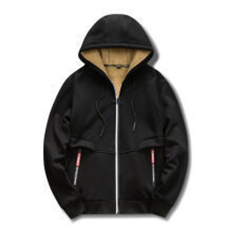 A Trendy Men's Winter Hooded Sweatshirt Is Stylish And Versatile. It's A Loose, Fleece And Thickened Warm Jacket_voghion.com