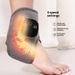 Smart Ankle Massager With Graphene Heating & Vibration Therapy - Wireless Charging Foot Wrap For Joint Pain Relief (Grey/Black)_voghion.com