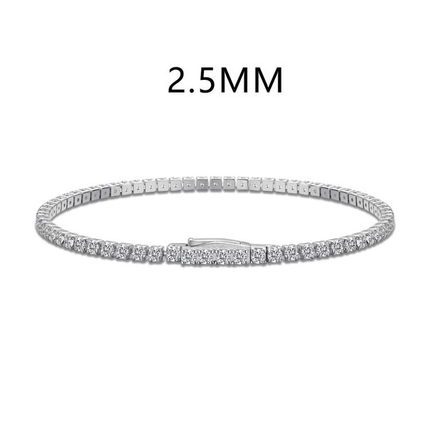 Bracciale tennis di lusso di alta qualità con chiusura nascosta in argento puro Linglang S con diamanti per donna, intarsiato con zirconi_voghion.com
