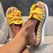 Large Size Shoes, Straight Line Sandals, Outerwear, Summer Slope Heel Bow Slippers, Women's Beach Sandals_voghion.com
