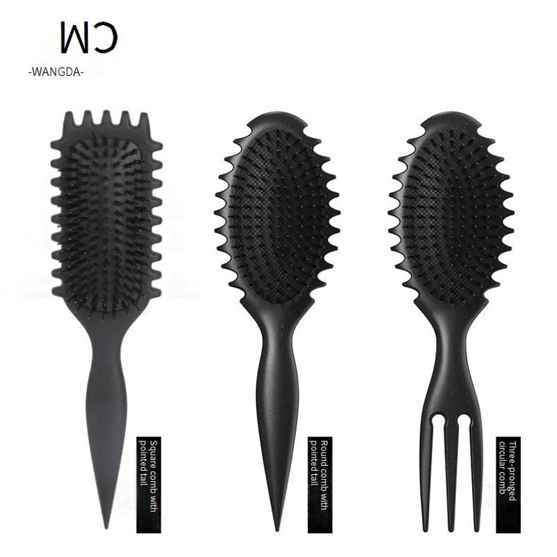 Combs Bounce Curl Defining Styling Brush Air Cushion Comb Nylon Pinpoint Tail Comb Air Bag Massage Comb_voghion.com