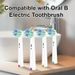 4 Pcs Toothbrush Heads Compatible With Oral B Electric Toothbrush, Professional Replacement Brush Head Refills For 1000/2000/3000/5000/6000/1500/7500_voghion.com