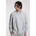 Heavyweight Cotton Crewneck Sweatshirt – Oversized Relaxed Fit Essential For Men’s Casual Wardrobe_voghion.com