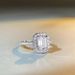 Tancise S925 Sterling 6*8 Square Sugar Prstan Smaragdna kvadratna vrečka 2 karata Wind Pagoda Cut Diamond High Sense prstan_voghion.com