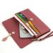 Damen-Geldbörsen, großes Fassungsvermögen, lange Geldbörsen für Damen mit Handytasche, Doppelreißverschluss, rote Geldbörse aus weichem Leder, Damen-Clutch-Geldbörse_voghion.com