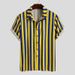 Men's Lapel Button-down Short-sleeved Shirt Beach Suit Shorts Two-piece Set_voghion.com
