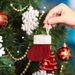 Festliche gestrickte Weihnachtsstrümpfe – Mini-Weihnachtsdekoration für Baum, Kamin und Geschenke (6er-Set, Grün/Rot)_voghion.com
