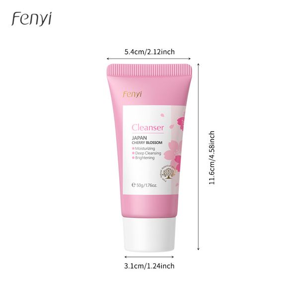 FENYI Japanischer Sakura-Gesichtsreiniger, 50 g, feuchtigkeitsspendender, reinigender Porenreiniger_voghion.com