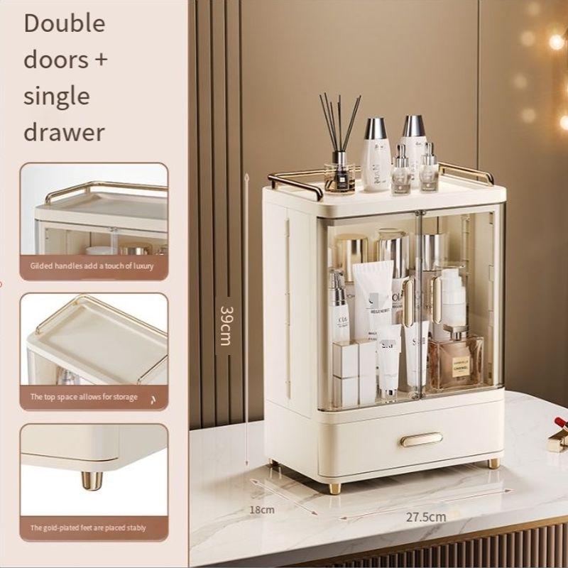 Cosmetic Storage Box Desktop Large Capacity Eyebrow Pencil Makeup Brush Dustproof Storage Rack High End Skin Care Storage Box_voghion.com