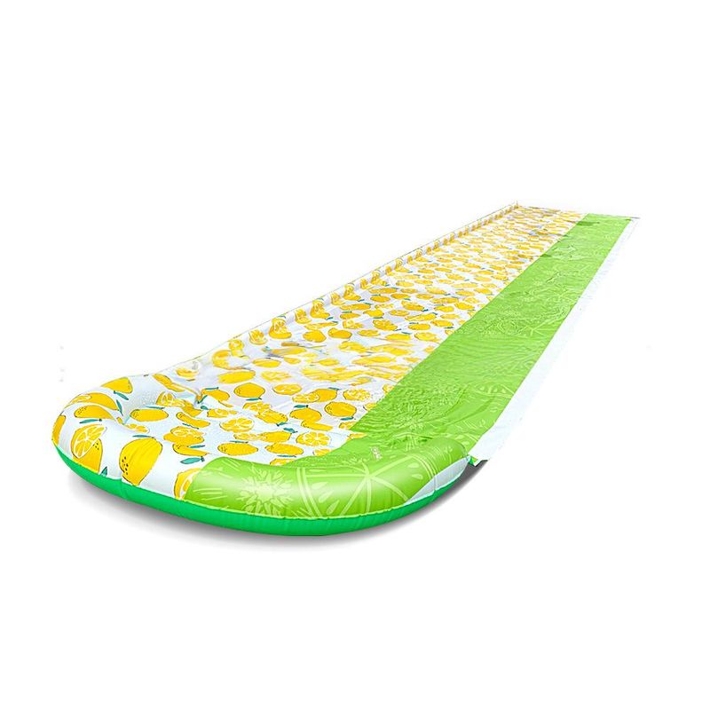 Kids Water Slide With Splash Board Giant Lemon PVC Outdoor Slip Slide For Backyard Durable Yellow Water Play Slide For Children's Summer Fun_voghion.com