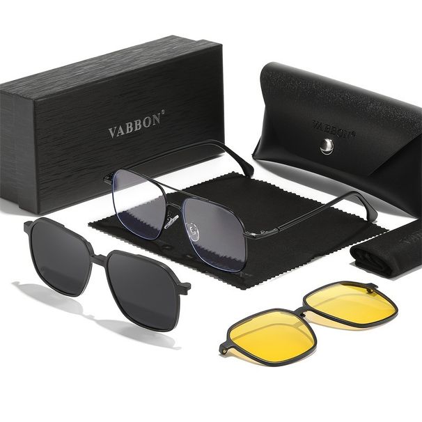 Occhiali da sole polarizzati con protezione UV e aspirazione magnetica, streaming live con prescrizione personalizzabile, visione notturna_voghion.com