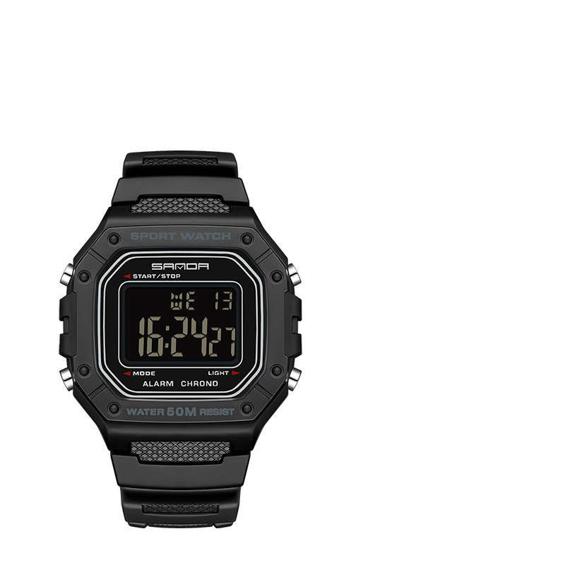 Herrenuhren Uhr Herrenmode Klein Quadratisch Elektronisch Outdoor Sport Leuchtend Wasserdicht Persönlichkeit Digital_voghion.com
