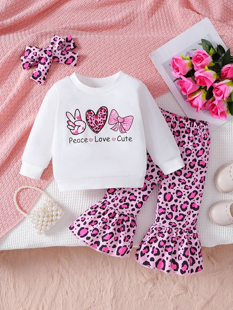 Kids’ Clothing Specializes In New Long Sleeved Printed Tops And Flower Printed Trousers Sets_voghion.com
