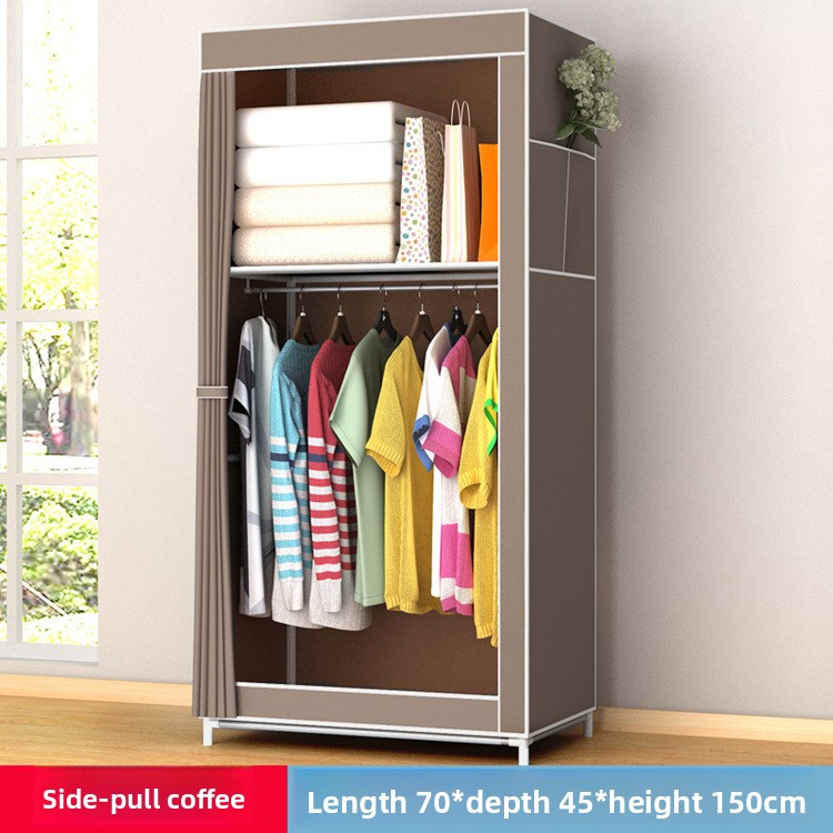 Taşınabilir Gardırop Dolabı - Katlanabilir 70 Serisi Çelik Çerçeve ve Kumaş Depolama (70×45×150 cm, Modern Tasarım, 12 Renk Seçeneği, Kolay Montaj)_voghion.com
