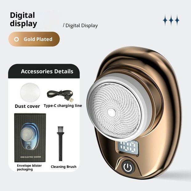 Elektrisch scheerapparaat met 28 mesjes voor mannen - Ultrastil (35 dB), snel opladen via USB-C, gebruiksduur van 70 minuten, IPX7-waterdicht, 5D-zwevende scheerkoppen, LED-scherm_voghion.com