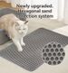 Alfombrilla para arena para gatos con filtro de doble capa, antisalpicaduras y antifugas de arena, ideal para el baño de tu gato._voghion.com