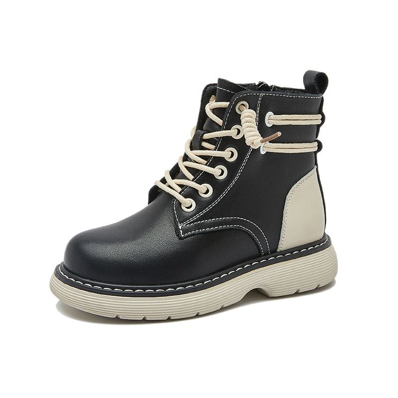 Børne Doc Martens til drenge med fleece, fortykkede bomuldsstøvler til drenge, English Wind, store drenge, regntætte, vandtætte, skridsikre støvler til piger_voghion.com