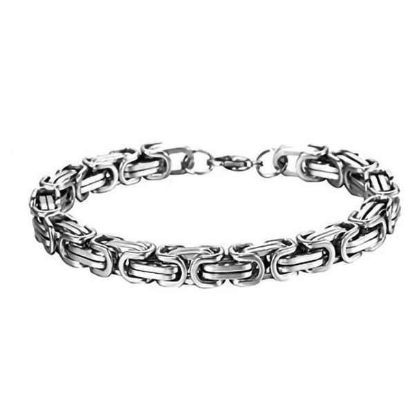 moda dominante in acciaio inossidabile fatto a mano fibbia quadrata catena imperatore multicolore collana da uomo in acciaio al titanio_voghion.com