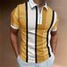 Men's 3D Polo Shirt Zipper Short-Sleeved Lapel Pullover Casual Men's Clothing_voghion.com
