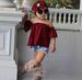 Kinderbekleidung für Mädchen, Jeansshorts, Anzug, rosa One-Shoulder-Top, weiße Shorts, zweiteilig_voghion.com