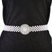 W Korean Version Women's Double Four Row Pearl Elastic Waistband Dress Accessory Versatile Belt 11 Styles_voghion.com