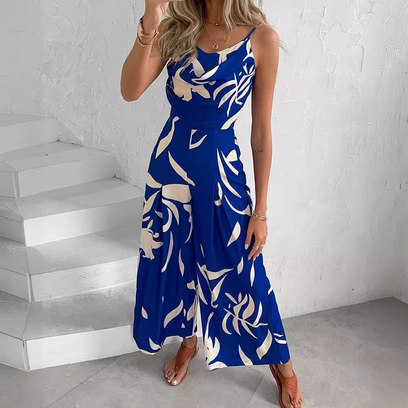 Mono de verano con tirantes y estampado para mujer_voghion.com