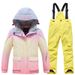 Conjunto de roupa de neve infantil impermeável para esqui de inverno, composto por jaqueta e calça - Roupa de snowboard isolada e à prova de vento, disponível em 7 cores vibrantes._voghion.com
