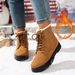 Snow Outdoor Lightweight Non-Slip Lace-Up Thickened Warm Women's Cotton Boots European Size 45_voghion.com