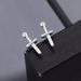Sıcak Satış Antialerjik S Saf Gümüş Hançer, Haç, Zirkonyum Erkek Niş Tasarım, Kısa Kılıç Küpeler, Kişiselleştirilmiş Yaratıcılık, Moda Küpeler_voghion.com