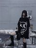Haruku Women Alt Emo Tshirts Oversized Long Sleeve E Girl Pullovers Hip Hop Punk Streetwear Tees Black Loose T-Shirt_voghion.com
