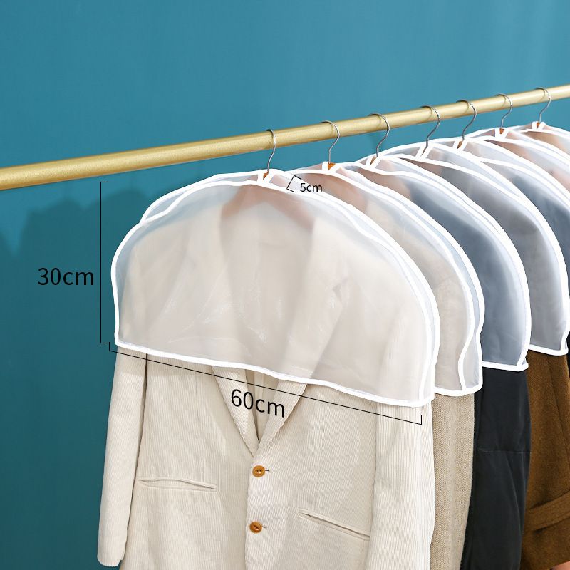 PEVA Garment Shoulder Covers - Dustproof Clothing Protectors For Jackets, Coats, Dresses & Sweaters - Wardrobe Storage Essentials_voghion.com