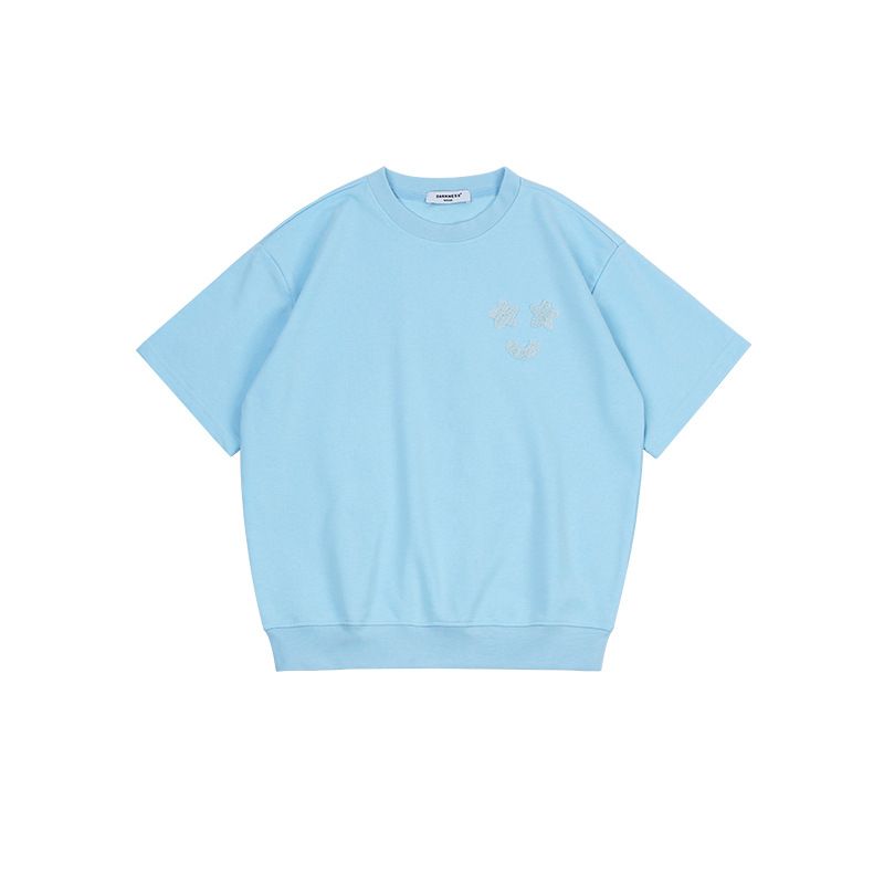 Mutter & kinder kleidung sommer neue sterne große kinder T-shirt mädchen jungen kurzarm kinder mittleren und großen kinder lose halb-ärmeln tops_voghion.com