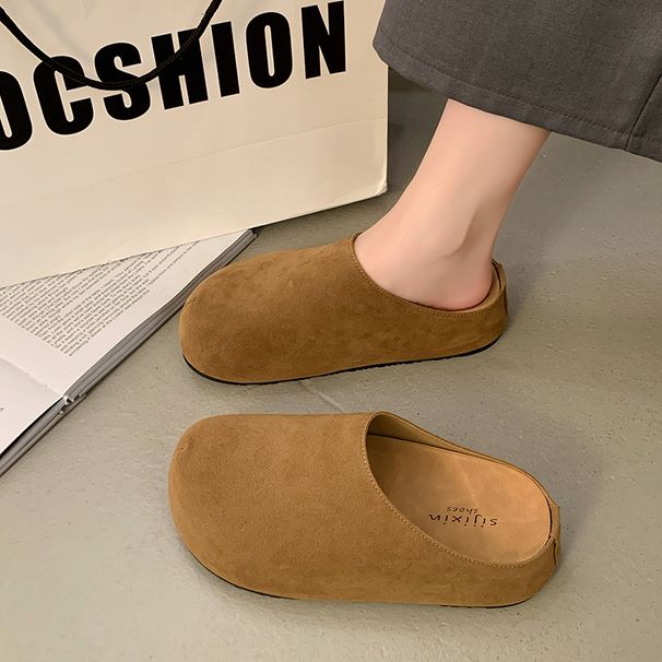 Women's Commuter Baotou Half Drag New Lazy Bajin Shoes Slippers Slippers Casual Daily Commuter Hundred_voghion.com
