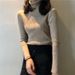 Women's High Neck Knit Sweater - Soft Core-Spun Yarn Slim Fit Pullover Short Top In Classic Colors_voghion.com