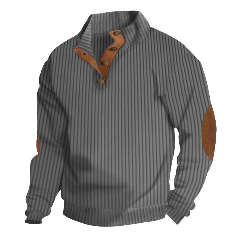 ​Men's Stylish Long Sleeve Pullover Hoodie - Lightweight Casual Sweatshirt For Spring & Autumn - Slim Fit Crewneck Top With Classic Color Options​_voghion.com