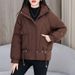 Piumino da donna corto stile 2025 nuovo cappotto alla moda invernale ampio sottile spesso caldo capospalla abbigliamento in cotone_voghion.com