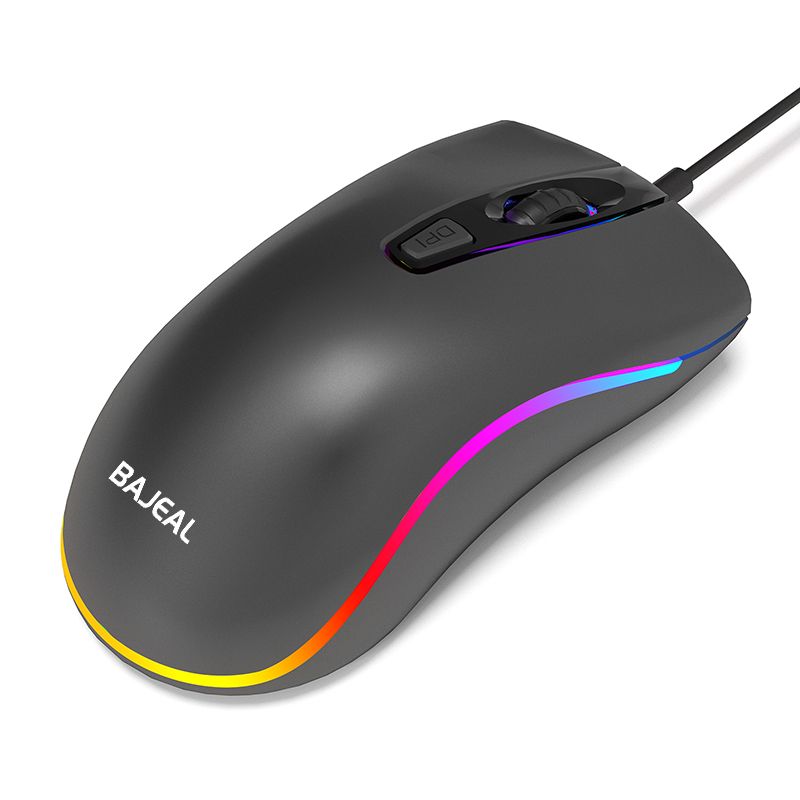 Beal D1 com fio e-sports 4D luz de jogo colorida computador laptop desktop mouse USB_voghion.com