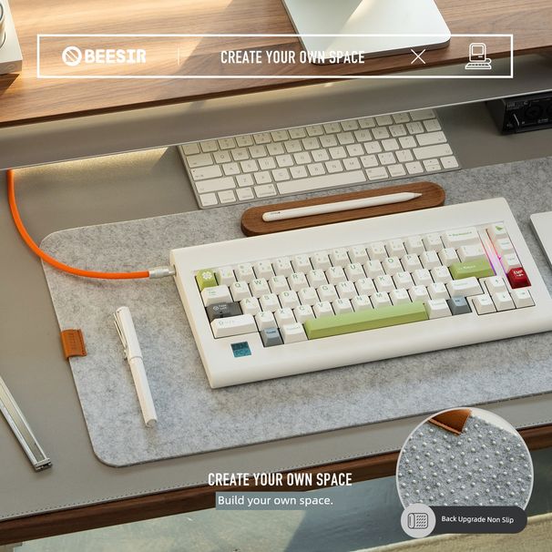 Beesir Felt Computer Keyboard Notebook Mouse Pad_voghion.com