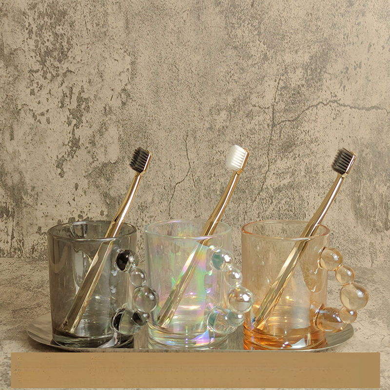New Luxury Glass And Mouthwash For Home Use, High-Value Creative Couple Toothbrush Cup Set_voghion.com