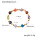 Bohemian Creative Color Dopamine Natural Stone Bead Bracelet Titanium Steel Niche Design_voghion.com