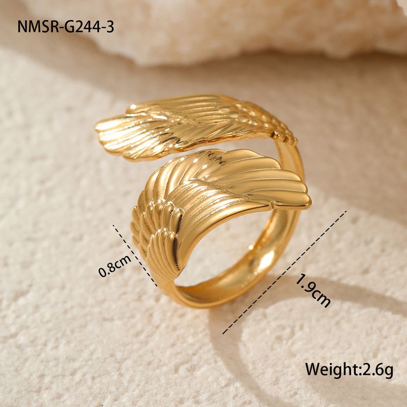 Modischer und cooler INS-Design-Edelstahlring 18 Karat Gold, einfacher High-End-französischer Ringschmuck_voghion.com