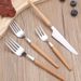 Solid Wood High-end Wooden Handle Western Steak Knife Fork Spoon Stainless Steel Cutlery Three-piece Set For Home Use_voghion.com
