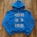 Unisex Retro Hooded Sweatshirt With Bold Letter Print, Oversized Streetwear Pullover, Anime Graphic Zip-Up Hoodie For Men & Women (Blue, S-XXL)_voghion.com