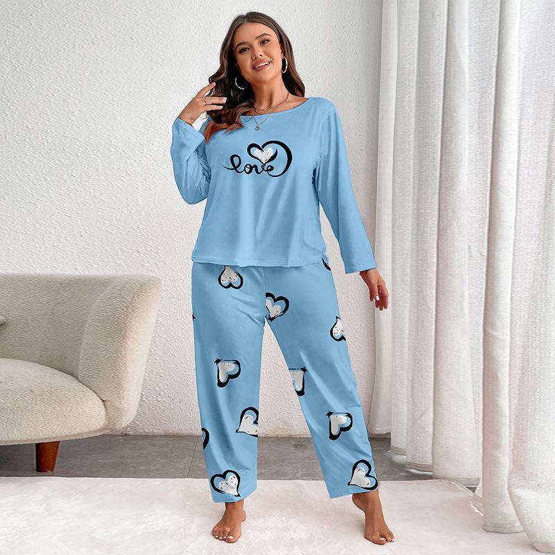 Mode Herbst und Winter Damen große Größe Casual Loungewear Pyjamas Frauen_voghion.com