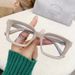 Ultra-light Trendy Cold Brown Box Color-changing Myopia Glasses Women's Transparent Frame Ins High-value, Thin And Plain Flat Mirror_voghion.com